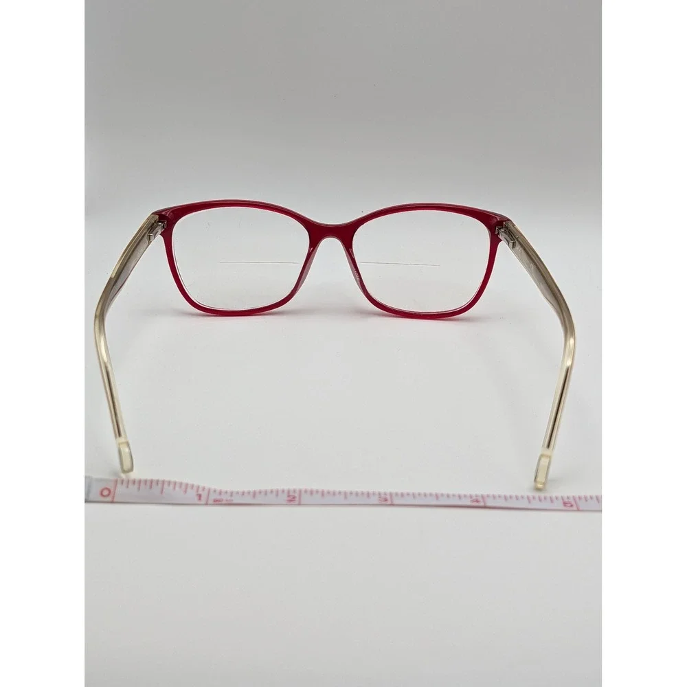 Carolina Herrera VHE676K Eyeglass Frames Red Gold CH Logo 54mm Designer Eyewear